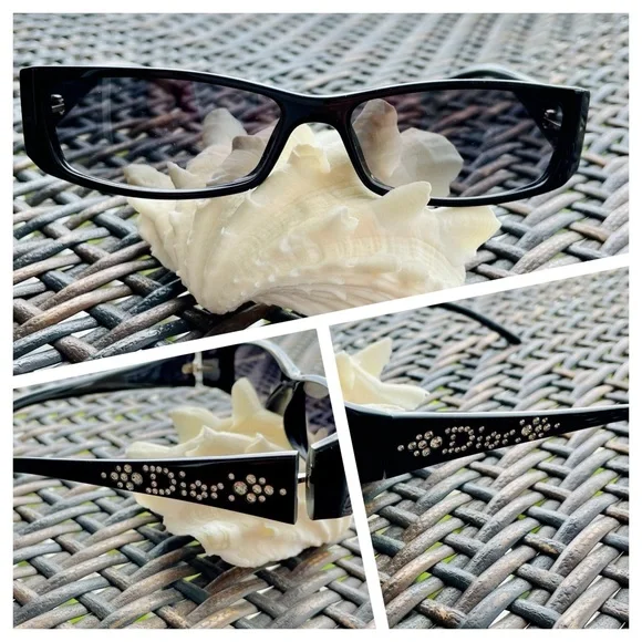 Dior | Accessories | Euc Vintage Dior Black Rhinestone  display picture 2